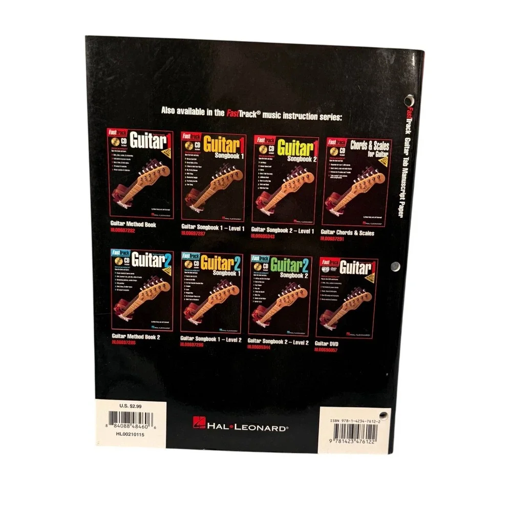 Hal Leonard Guitar Tab Manuscript Paper 64 Pages‎ Music Notation Partial Used